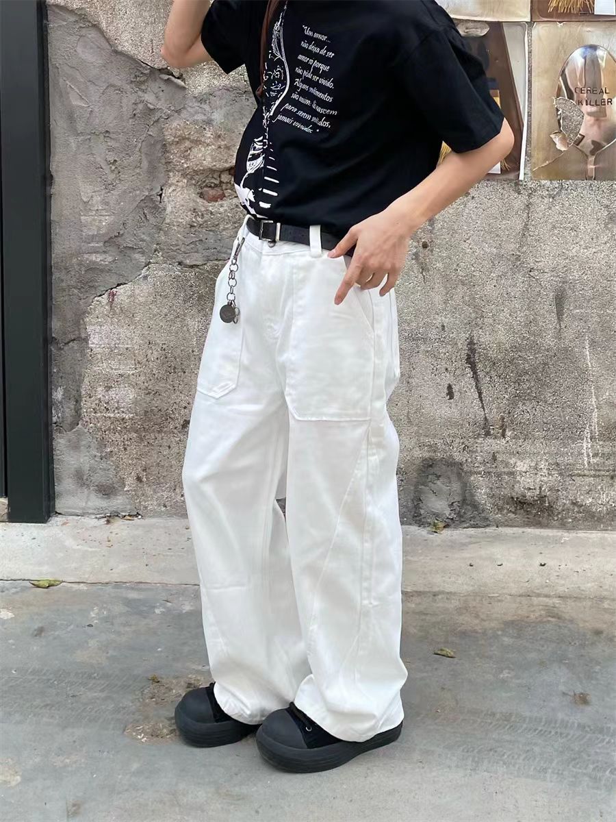 Designer × Jean × Vintage Casual washed straight leg baggy work jeans Size US 30 / EU 46 - 1 Thumbnail