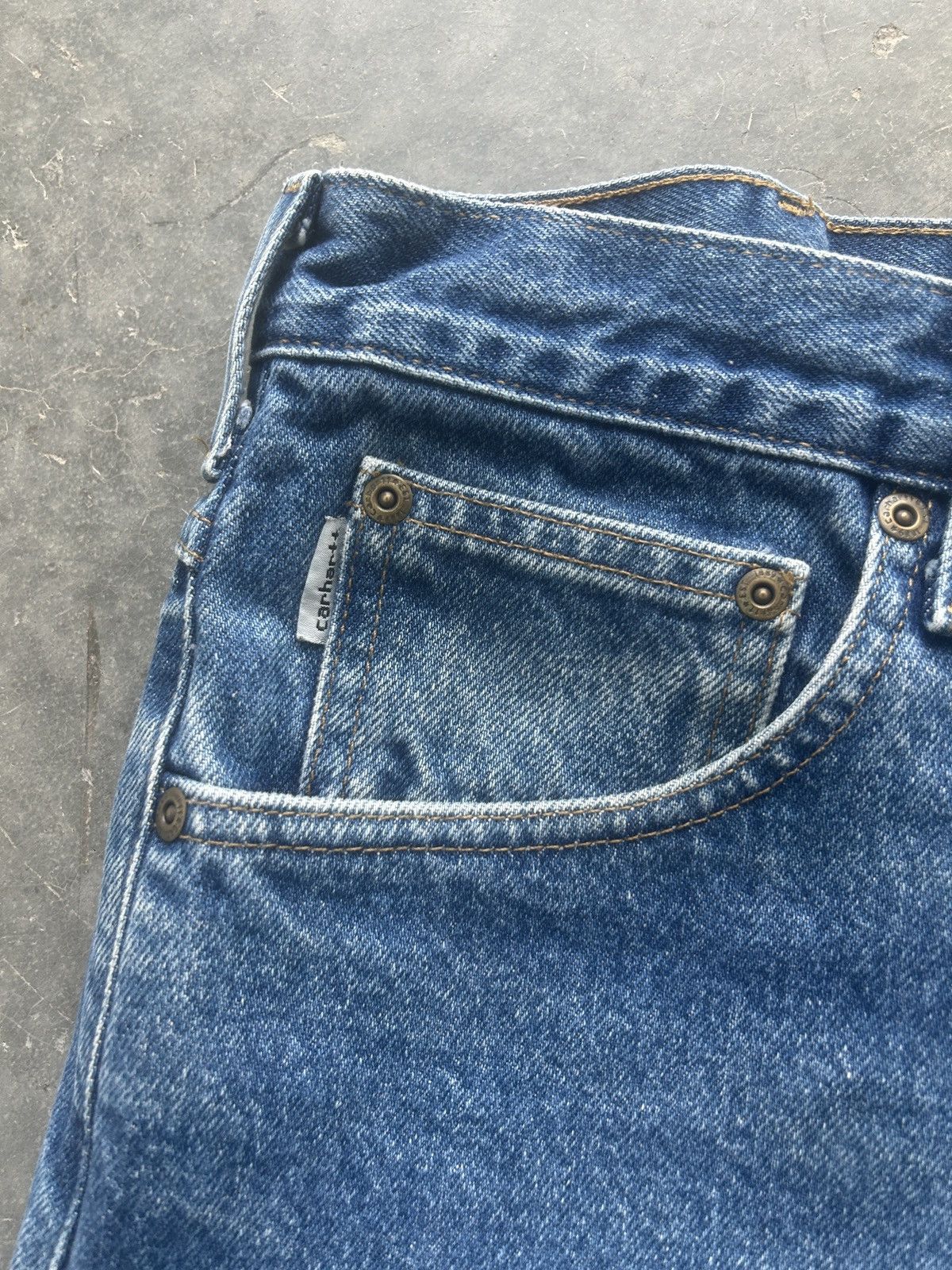 Carhartt × Vintage Vintage Y2K Carhartt Denim Jeans Size US 37 - 2 Thumbnail