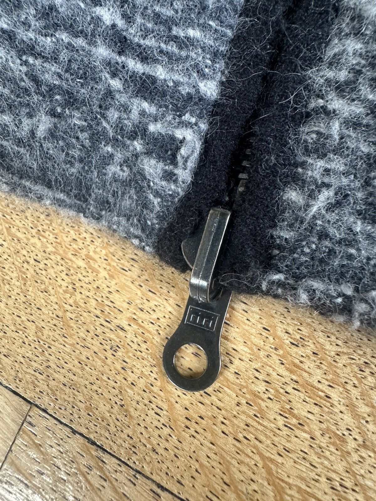 Label Under Construction Reversible wool and angora dark grey bomber Size US L / EU 52-54 / 3 - 9 Thumbnail