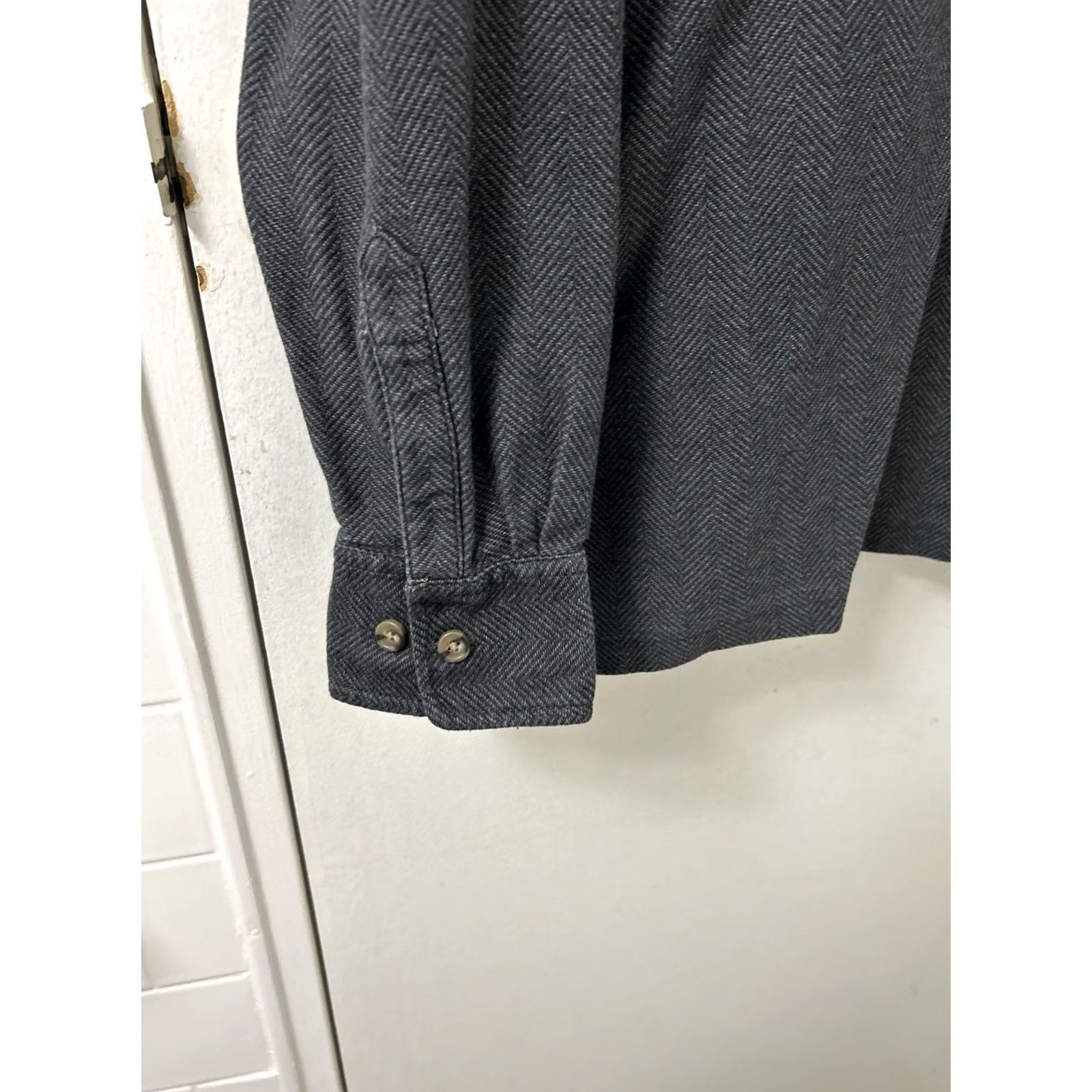 Vintage VINTAGE: No LL Bean Polo Shirt Mens L Gray Herringbone Cotton Long Sleeve 0RW01 Size US L / EU 52-54 / 3 - 6 Thumbnail