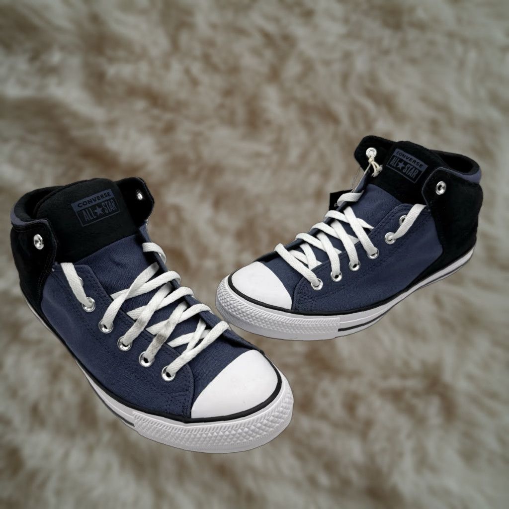Converse Converse Chuck Taylor All Star High Street Mid Men's 11 Dark Waters Blue A11650C Street Sneaker, Stars, Canvas, 194435083643, Men's Shoes Size US 11 / EU 44 - 1 Thumbnail