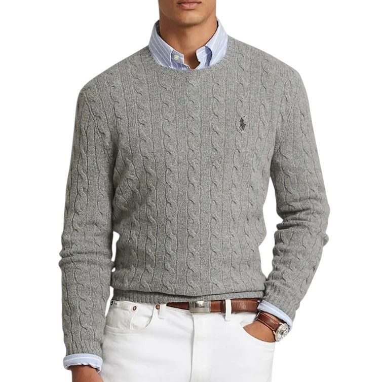 GREY M Wool Cashmere Pullover Jumper 86952
