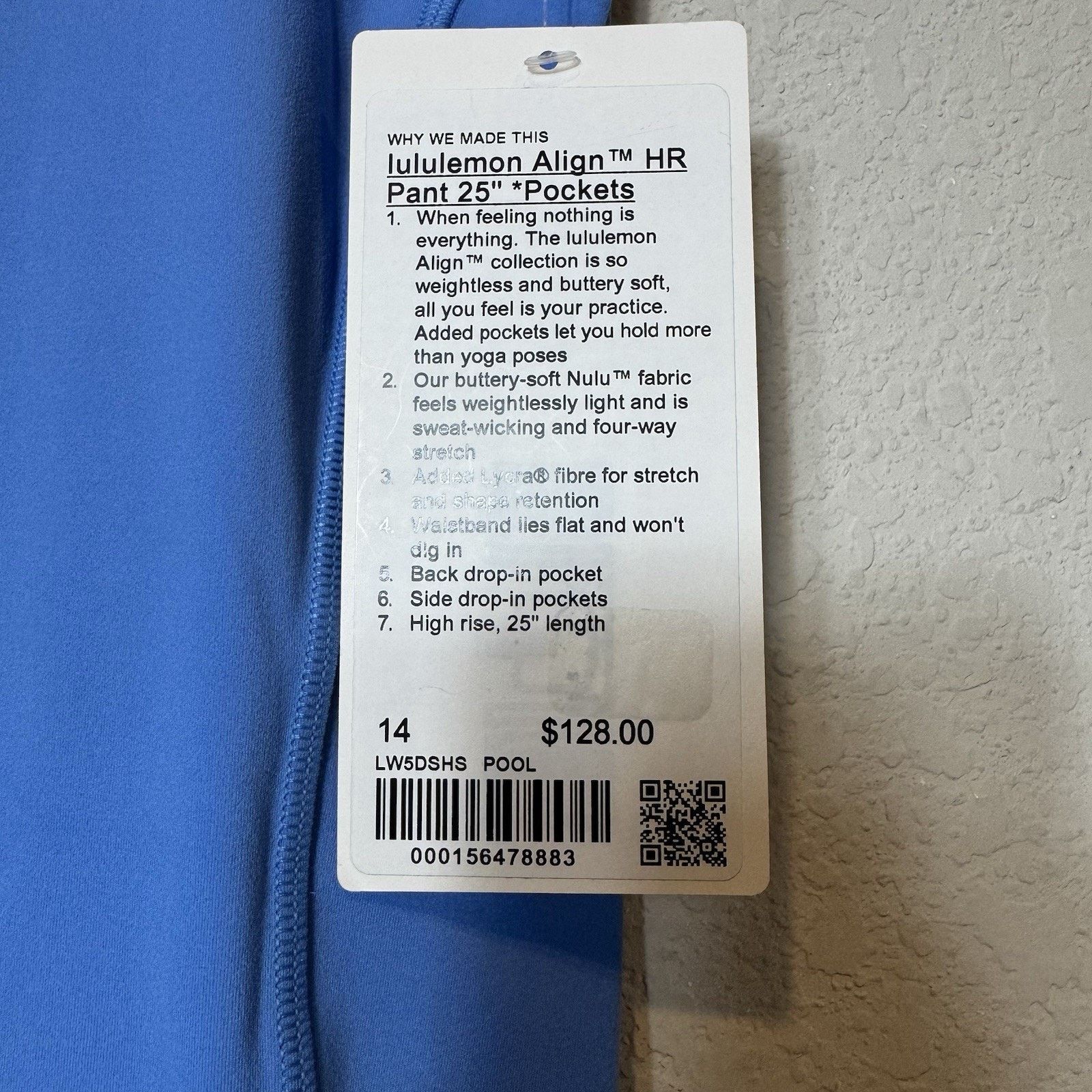 Lululemon Lululemon Align HR Pant Pockets 25” Rare Poolside Blue sz 14 Size 36" / US 14 / IT 50 - 4 Thumbnail