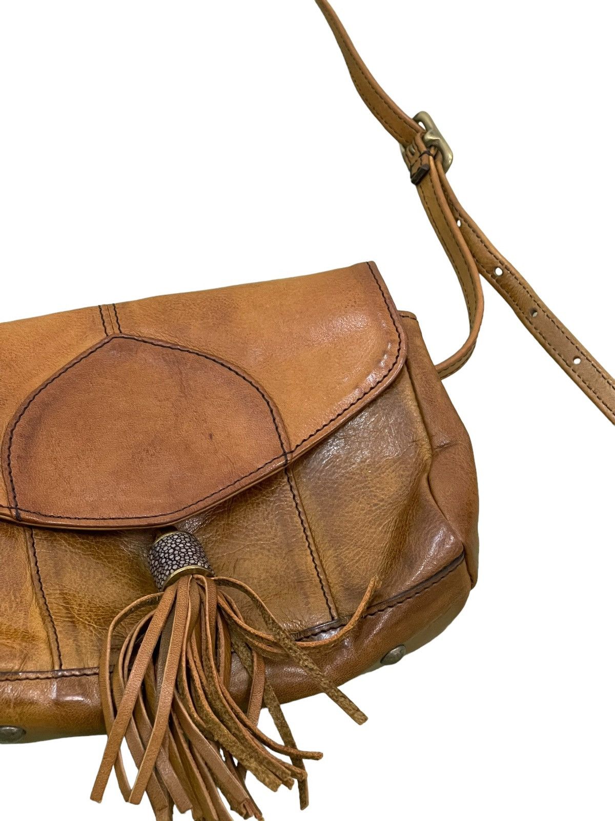 Leather Full Leather Vtg Moohip Sling Bag Cross Body 2🟩 Size ONE SIZE - 8 Thumbnail