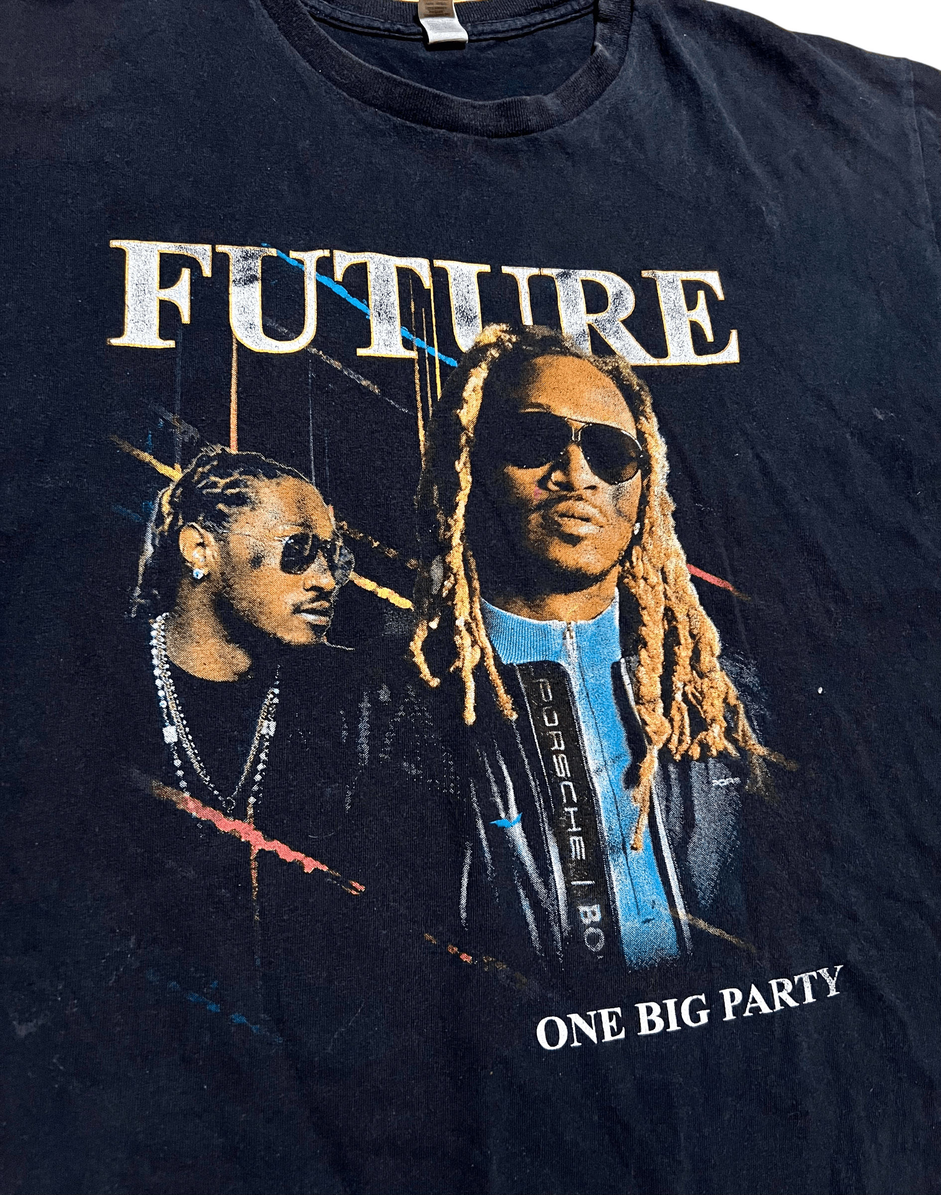Gildan Future One Big Party Rap Concert Tour Black Graphic T-Shirt Size US XL / EU 56 / 4 - 3 Thumbnail