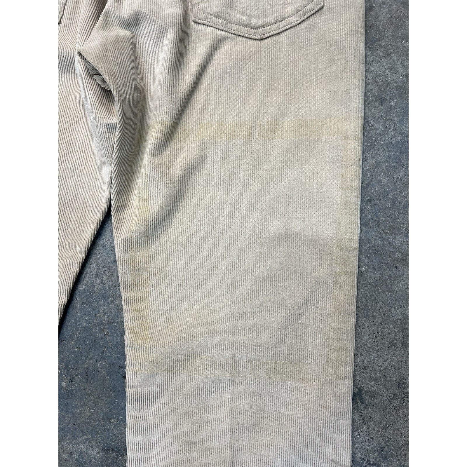 Levi's Vintage 80s Levis White Tag Beige Corduroy Pants 32x31 Rare Size US 32 / EU 48 - 11 Thumbnail