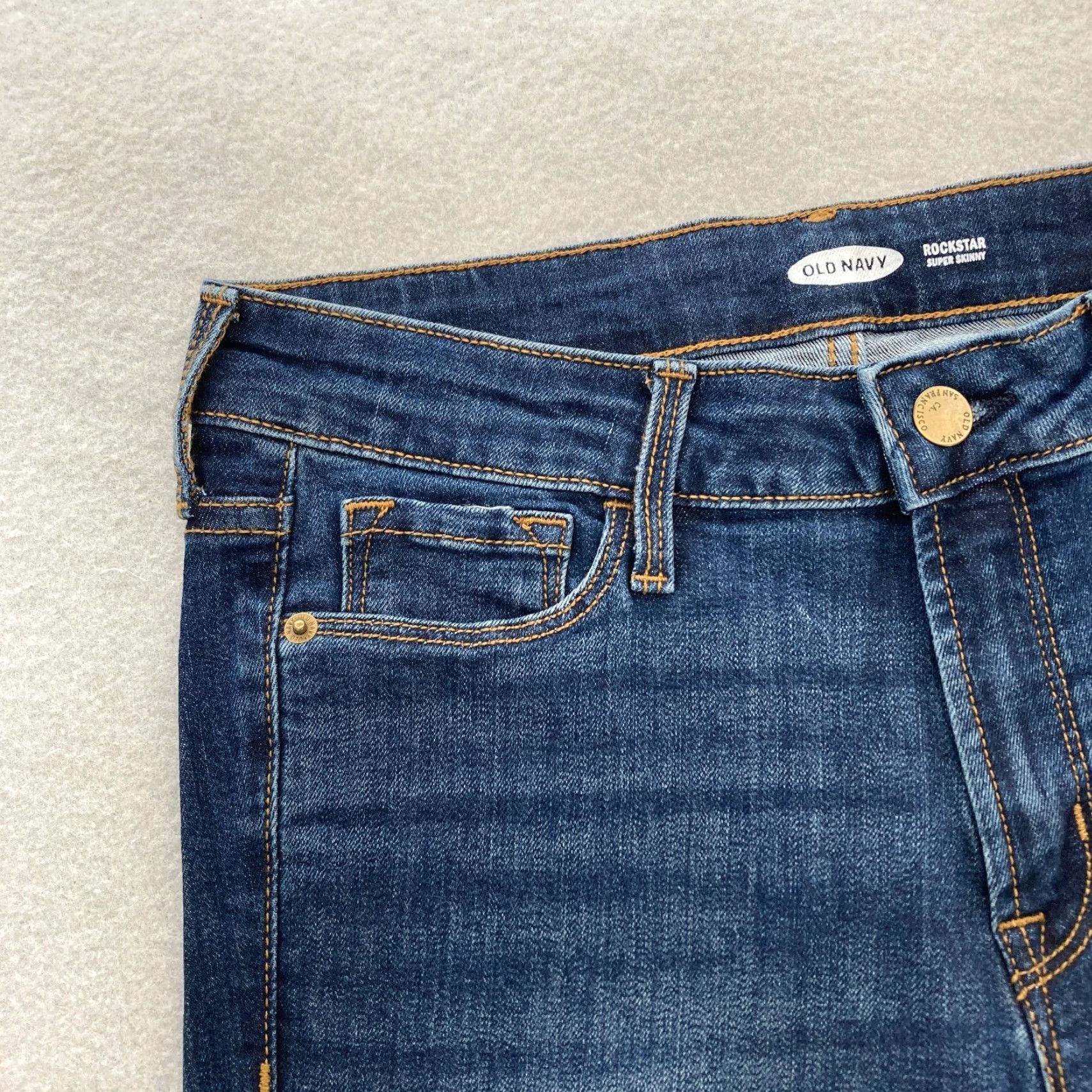 Old Navy Old Navy Rockstar Jeans Women’s 6 Super Skinny Dark Wash Blue Stretch Denim NWT Size 28" / US 6 / IT 42 - 3 Thumbnail