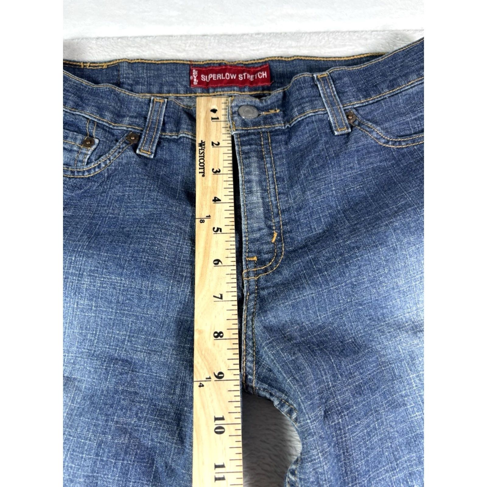 Levi's Levi's 518 Jeans Women's Jeans 9 Jr Blue Denim Bootcut Dark Wash Stretch Size 30" / US 8 / IT 44 - 3 Thumbnail
