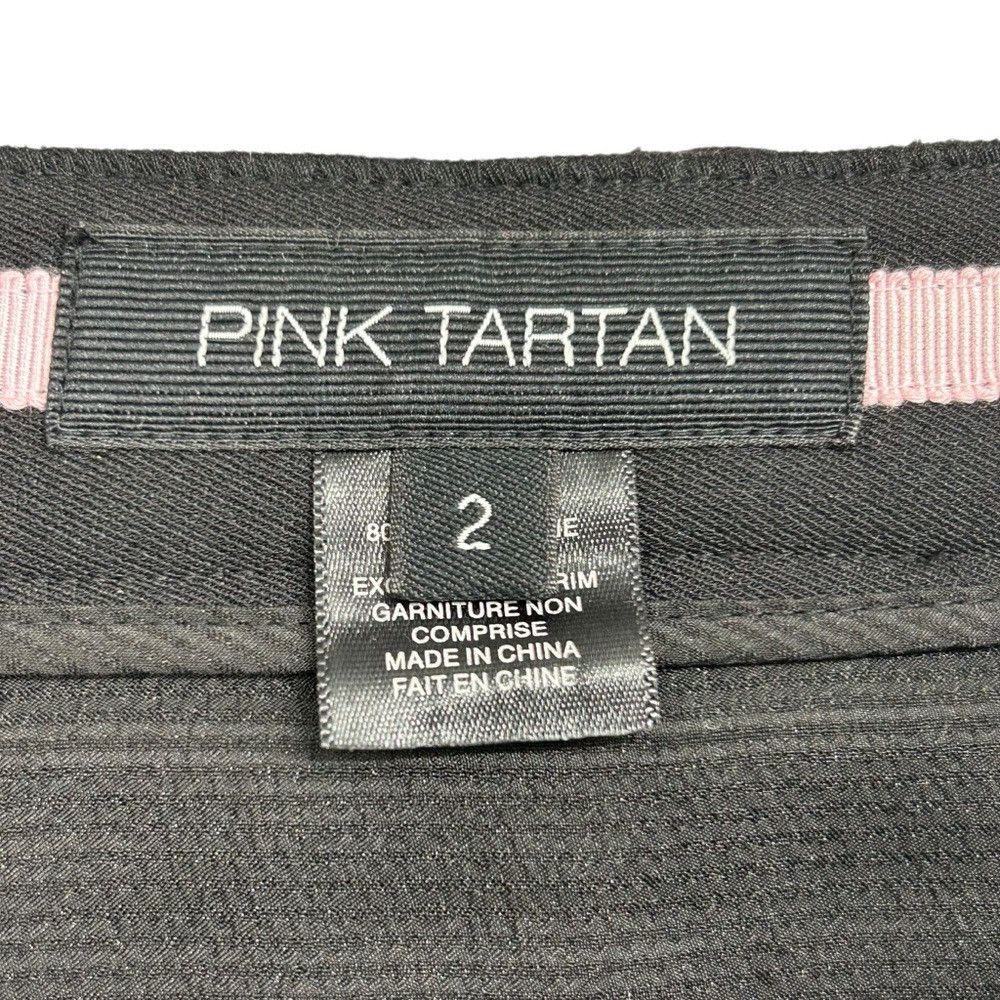 Other Pink Tartan Wool Blend Mini Skirt Black Textured A-Line Size 26" / US 2 / IT 38 - 9 Thumbnail