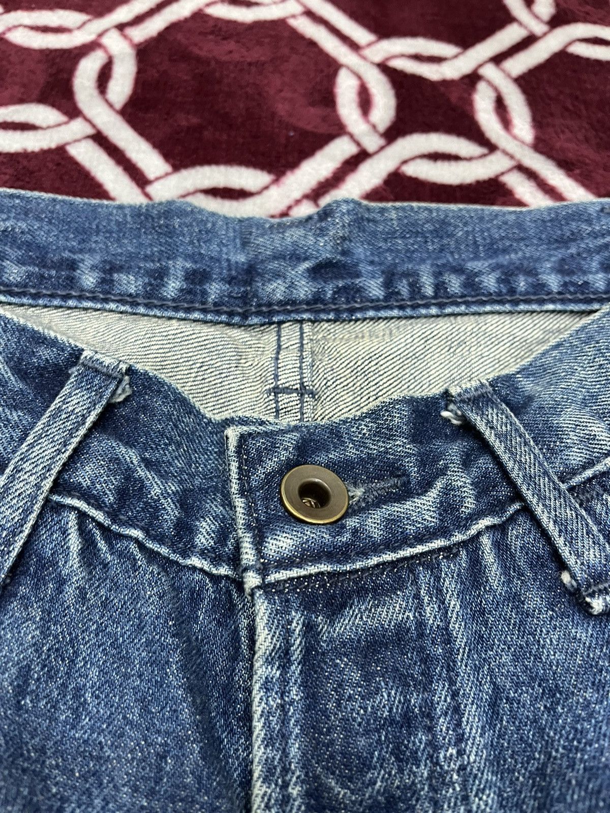 Japanese Brand Bru Na Boinne Redline Selvedge Stain Denim Size US 28 / EU 44 - 9 Thumbnail