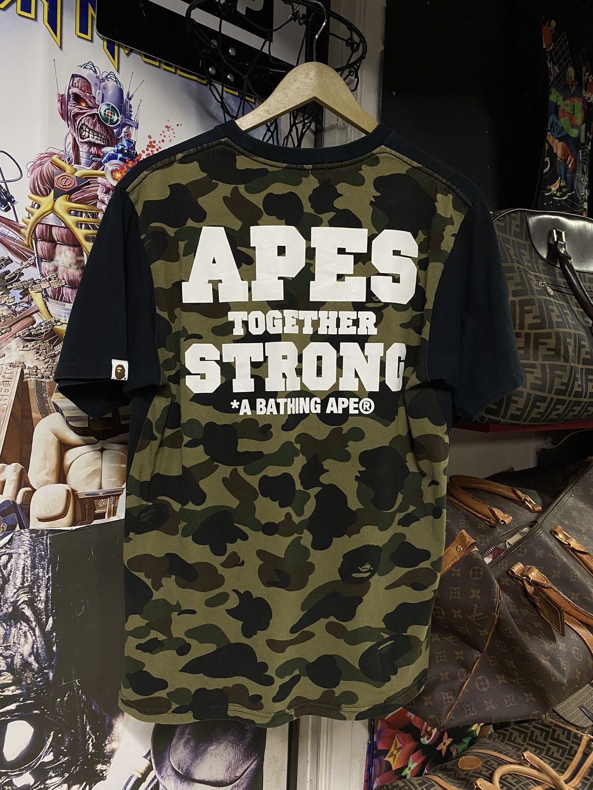 Bape A Bathing Ape Green Camo Bape T-Shirt Fits Medium Size US M / EU 48-50 / 2 - 2 Thumbnail