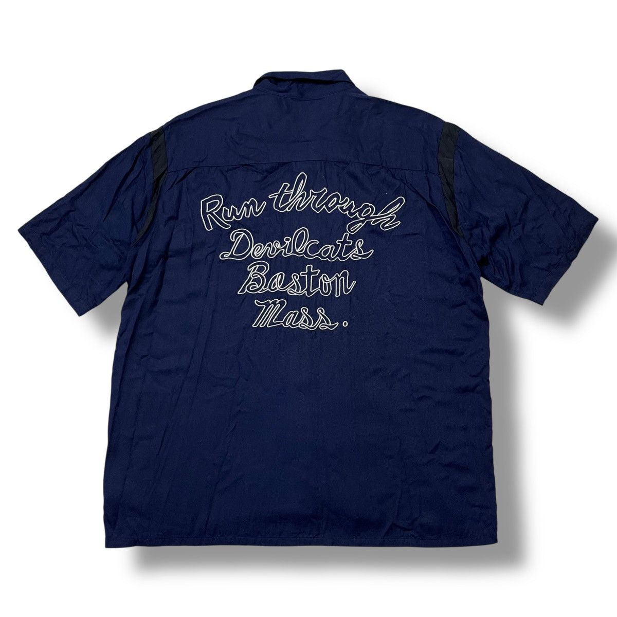 Indian Motorcycle Devilcats motorcycle bowling shirt rayon Size US XL / EU 56 / 4 - 1 Thumbnail