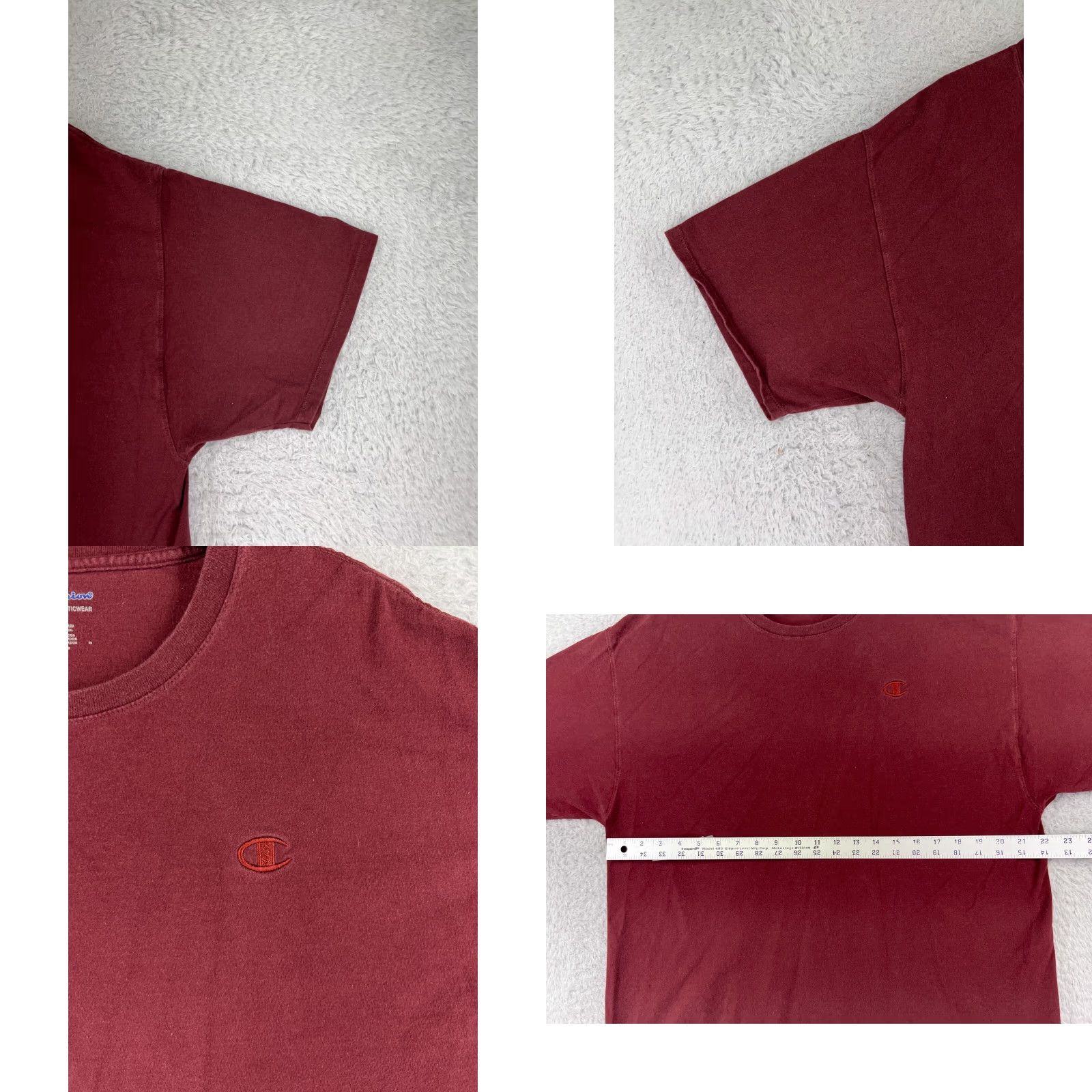 Champion Champion Shirt XL Mens Red Cotton Short Sleeve Crew Embroidered Logo Jersey All Seasons Sports 90s Inspired Size US XL / EU 56 / 4 - 8 Thumbnail