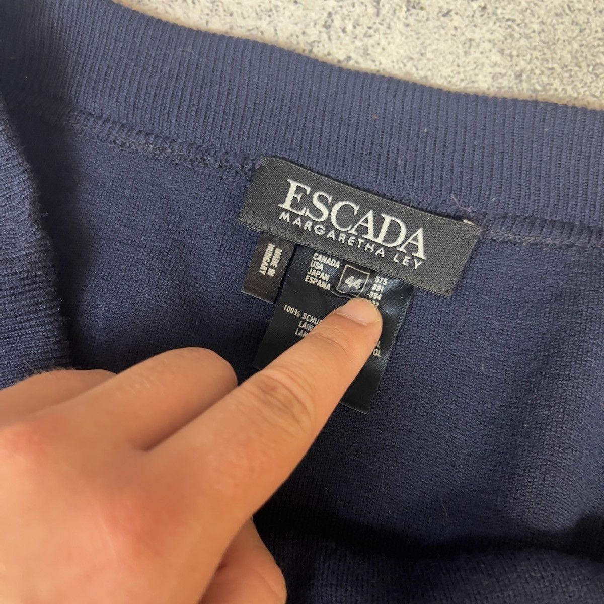 Escada Escada Skirt Women's Size 44 Wool Blue Luxury Vintage 90s Size 30" / US 8 / IT 44 - 4 Thumbnail
