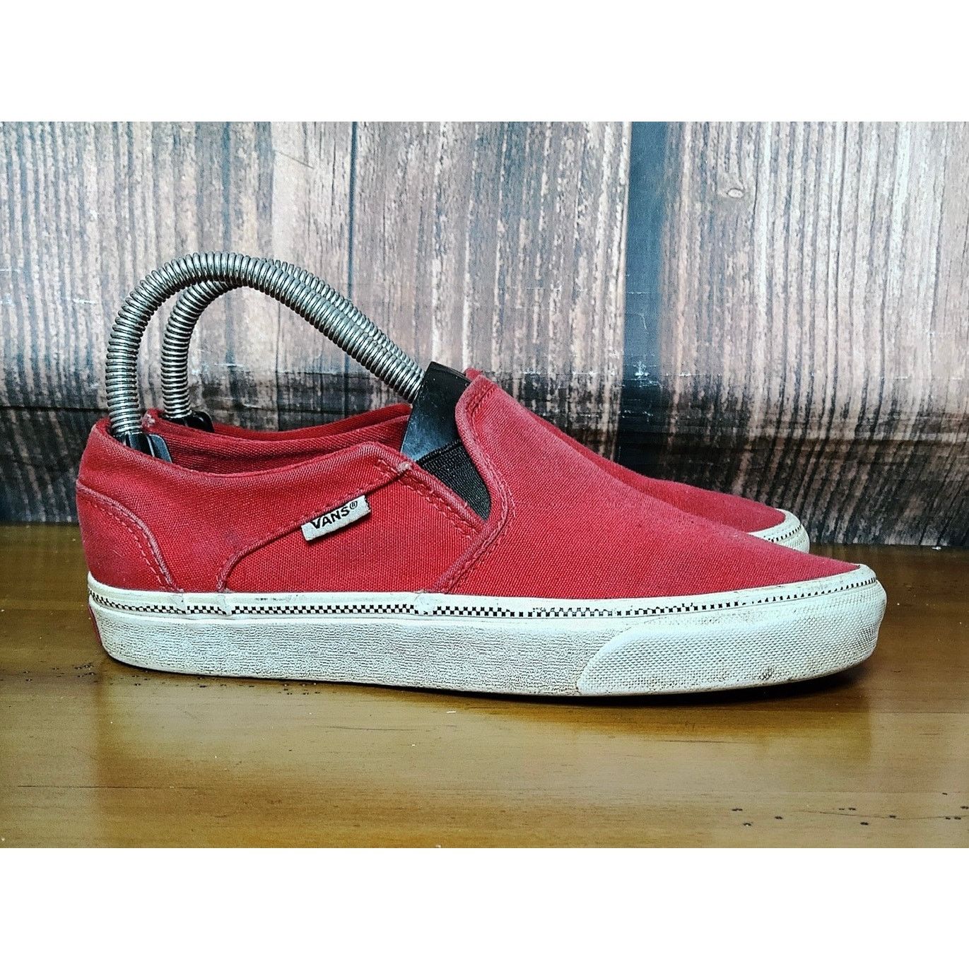 Vans Vans Classic Slip-On Skate Shoes Red Unisex Size US 7 / IT 37 - 6 Thumbnail