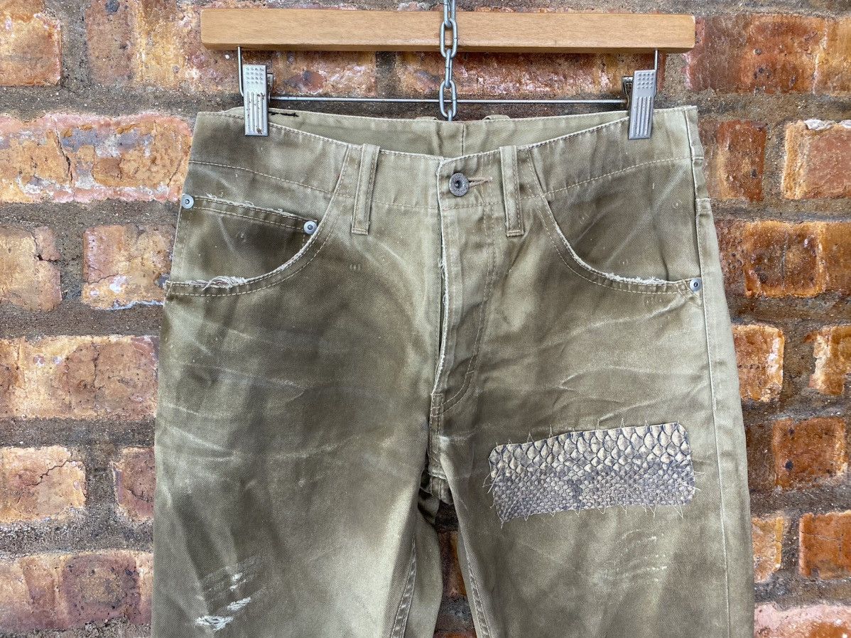 Isamu Katayama Backlash Isamu Katayama Backlash Rusty Leather trim Flare Pants Size US 29 - 3 Thumbnail