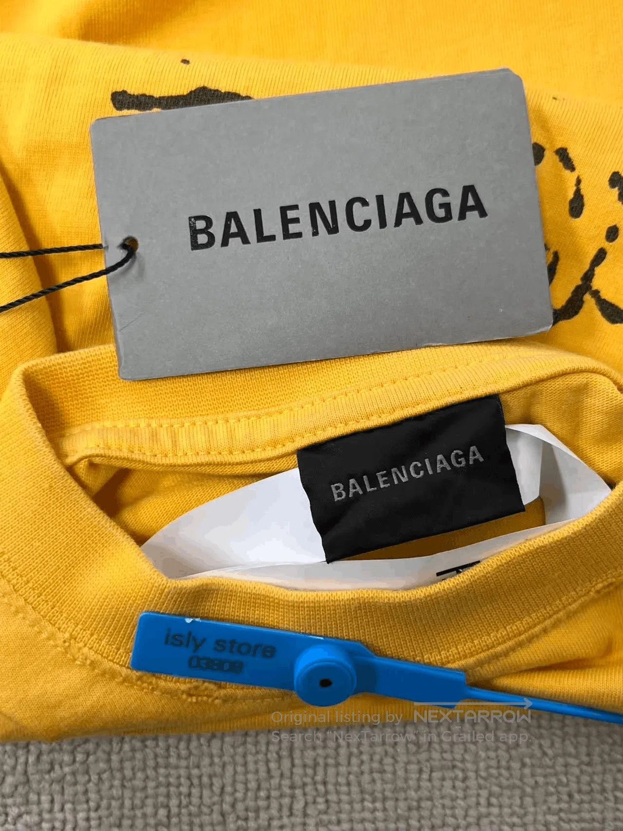 Balenciaga Balenciaga Logo Print Crewneck Short-Sleeve Tee. Size XS / US 0-2 / IT 36-38 - 4 Thumbnail