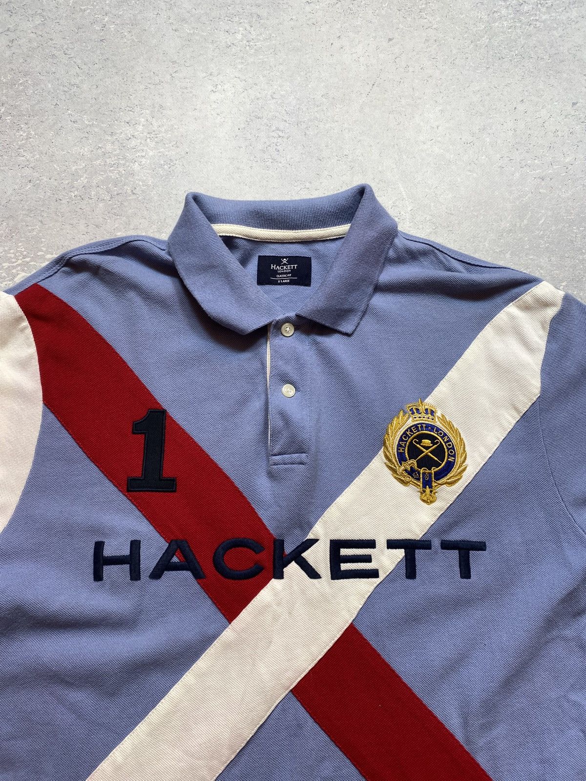 Hackett Mens Hackett London Classic Fit Polo Size XL With Big Logo Size US XL / EU 56 / 4 - 3 Thumbnail