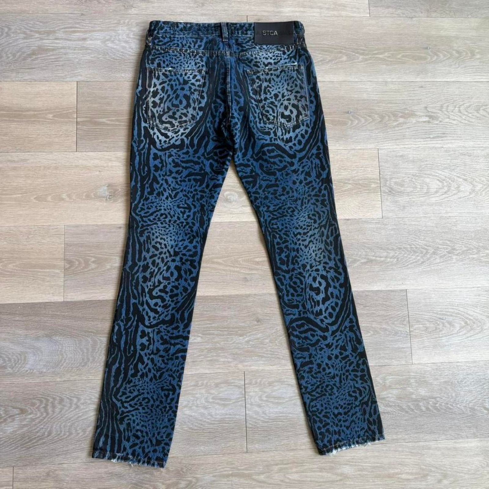 Just Cavalli Just Cavalli Leopard Print Denim Pants y2k Size US 30 / EU 46 - 4 Thumbnail