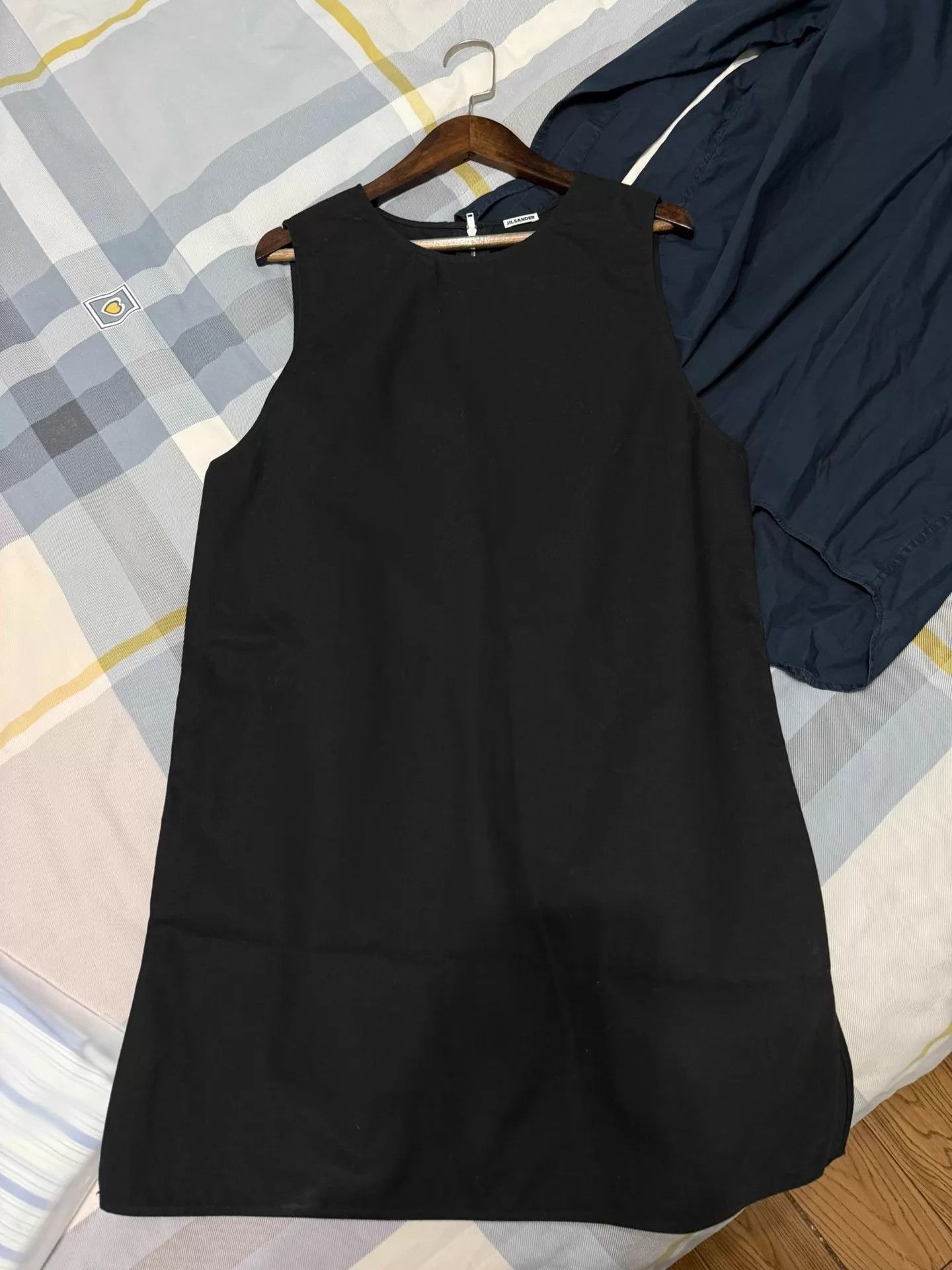 Jil Sander JIL SANDER Black Sleeveless Loose Knee-Up Dress 95New Size L / US 10 / IT 46 - 3 Thumbnail