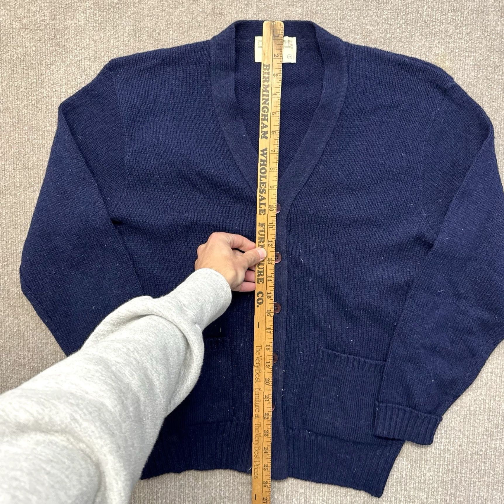 Vintage VINTAGE Lord Jeff Cardigan Sweater Mens M Orlon Acrylic Navy Button Up Size US M / EU 48-50 / 2 - 5 Thumbnail