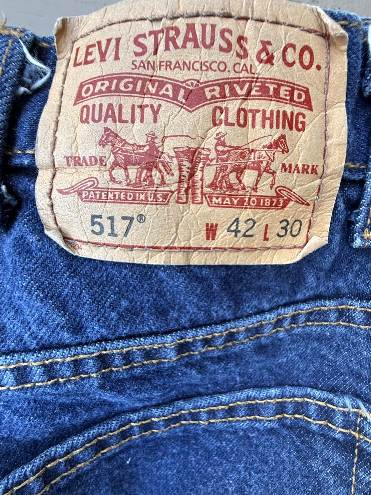 Levi's Made & Crafted Levi's 517 Bootcut Denim Blue Jeans Mens Size 42 X 30 Dark Size US 42 / EU 58 - 10 Thumbnail