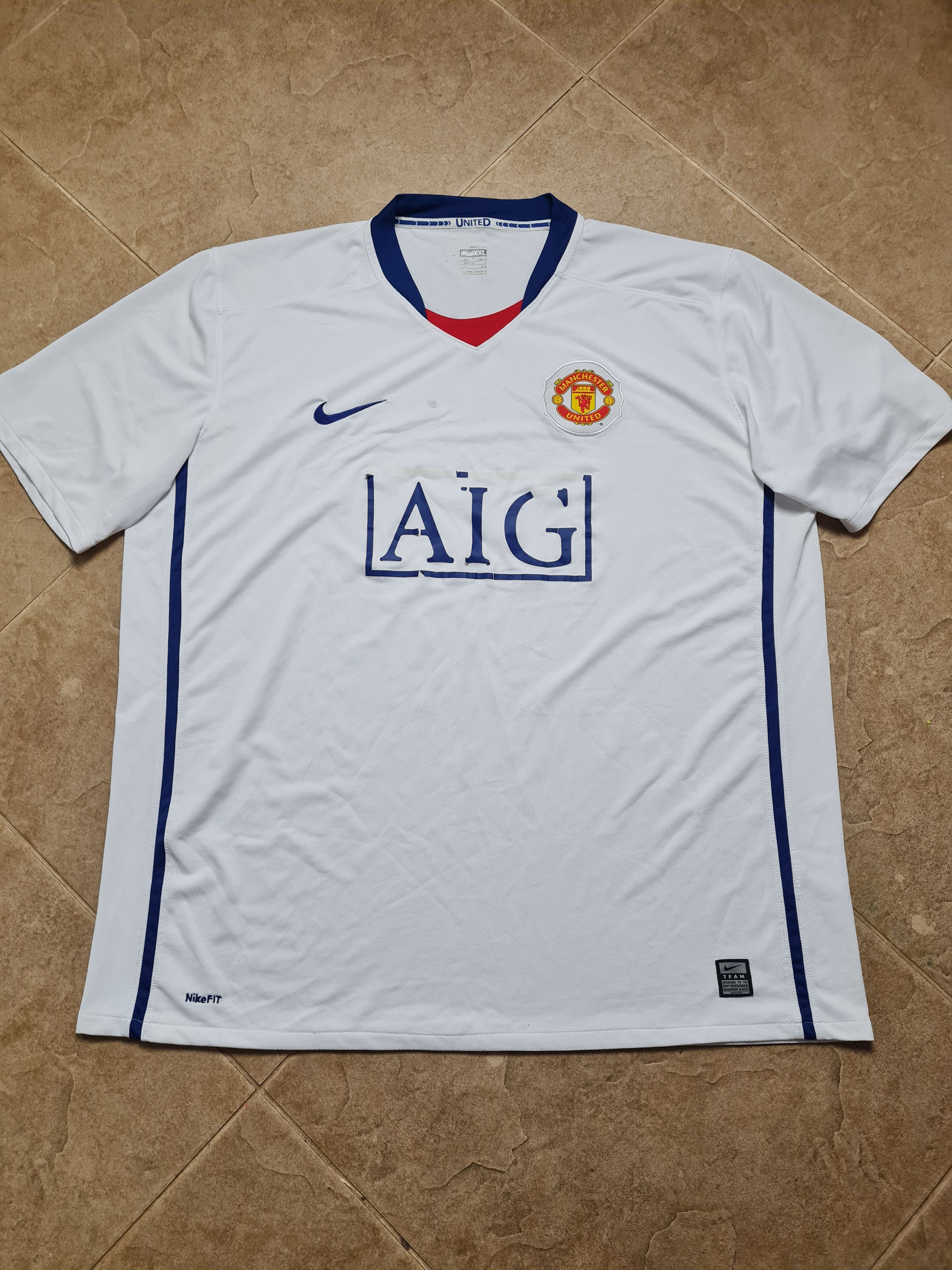 Nike Nike Manchester United Away 2008/09 Soccer Jersey Football Size US XXL / EU 58 / 5 - 2 Thumbnail