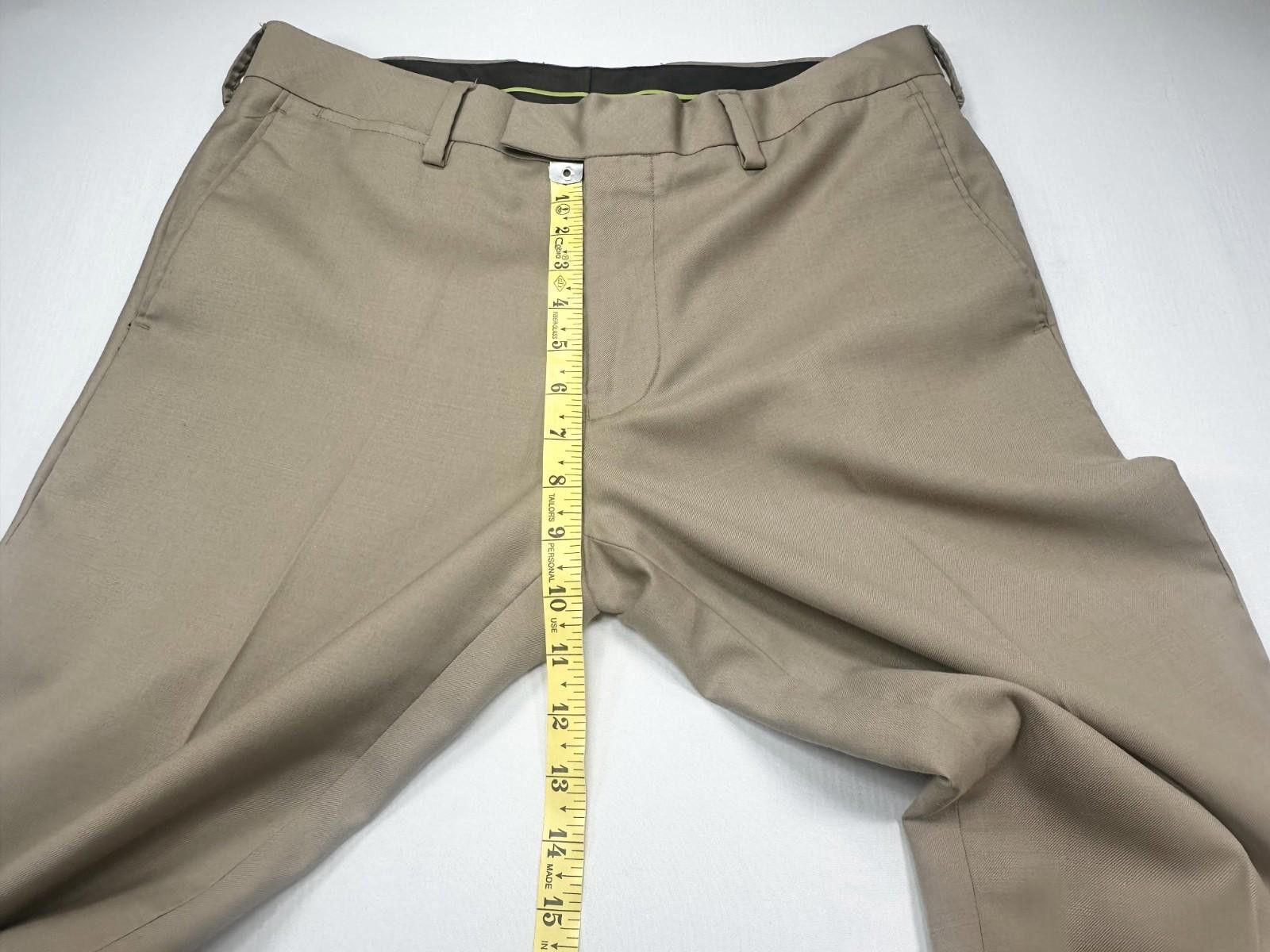 Other Louis Raphael Luxe Slim Wool Blend Dress Pants Brown 33/32 Size US 33 - 4 Thumbnail