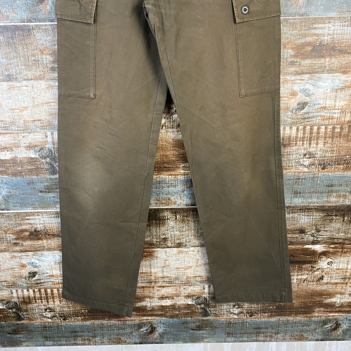Vintage DL Unique Clothing Warehouse Brown Cargo Pants #C976 Size US 27 - 6 Thumbnail