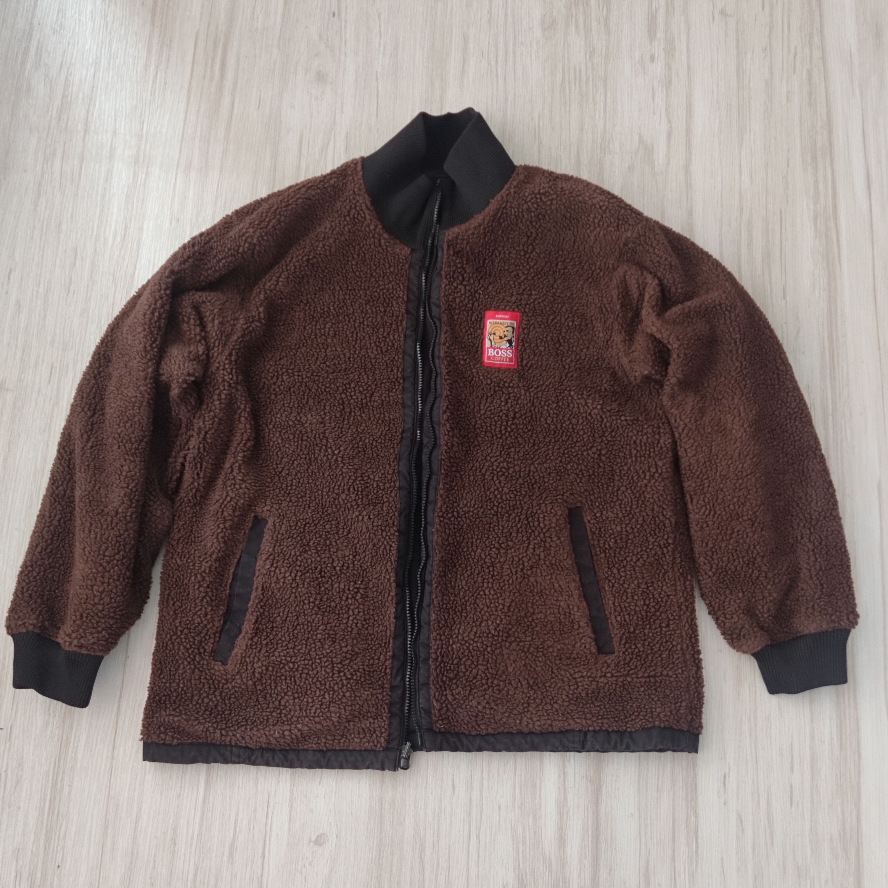 Japanese Brand SUNTORY BOSS COFFEE Cotton Fleece Reversible Jacket Size US L / EU 52-54 / 3 - 6 Thumbnail