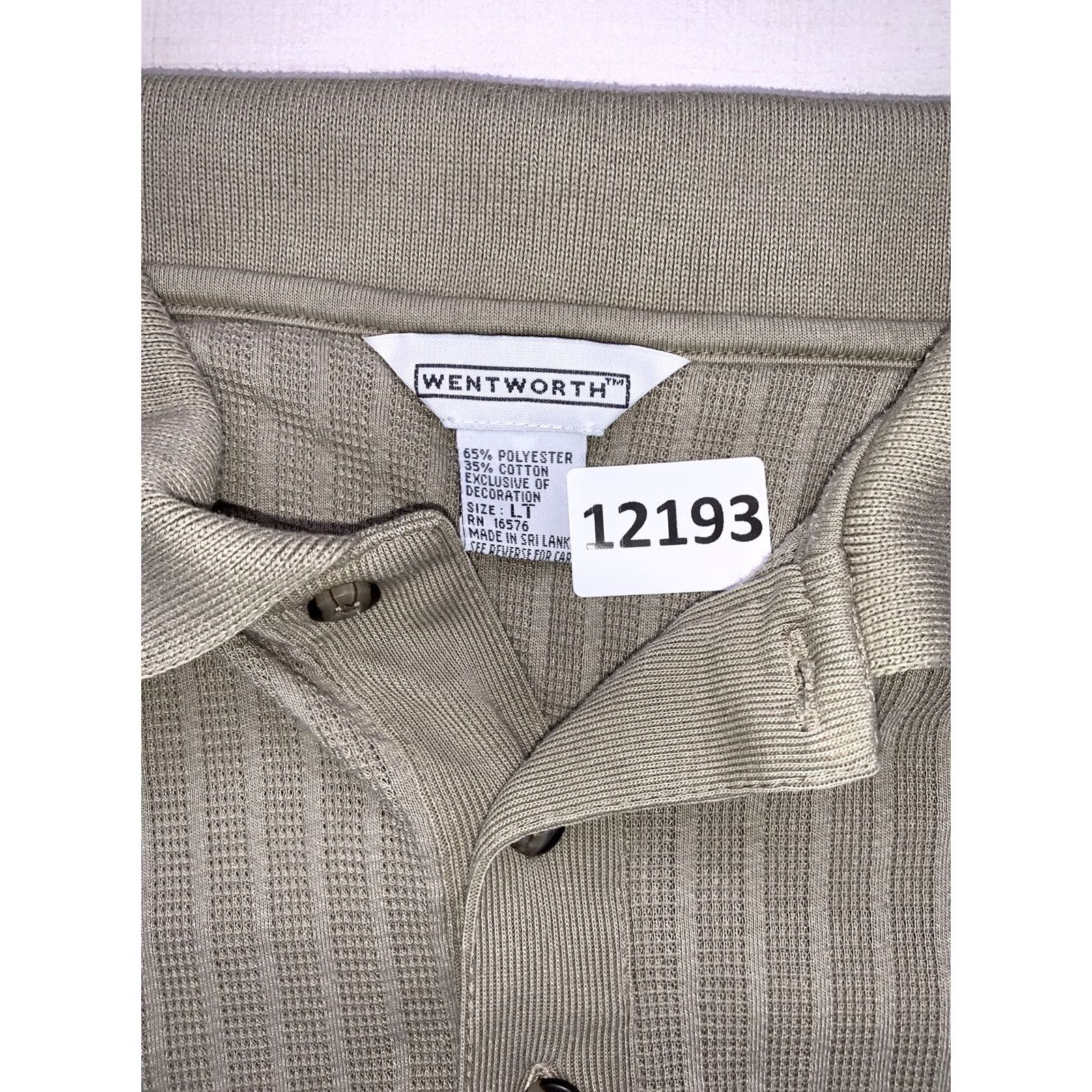 Vintage VINTAGE Wentworth Polo Shirt Mens LT Pocket Front Brown 90s Grunge Retro Cotton Blend | Golf School Walking Slim Fit? Size US L / EU 52-54 / 3 - 2 Thumbnail