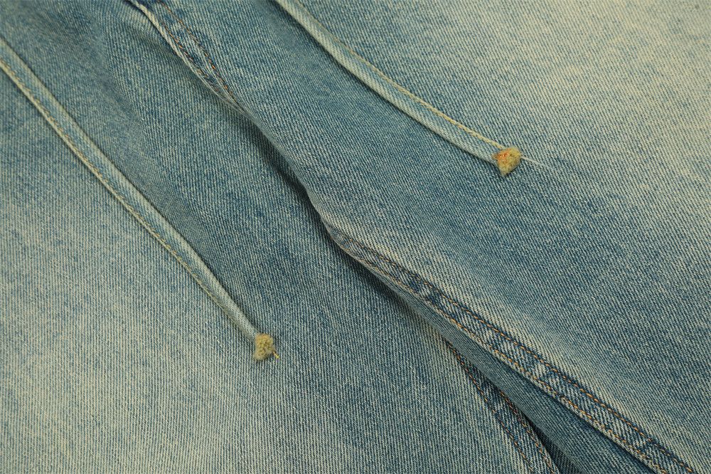 Jean Men's street punk loose washed distressed wide-leg jeans Size US 32 / EU 48 - 5 Thumbnail