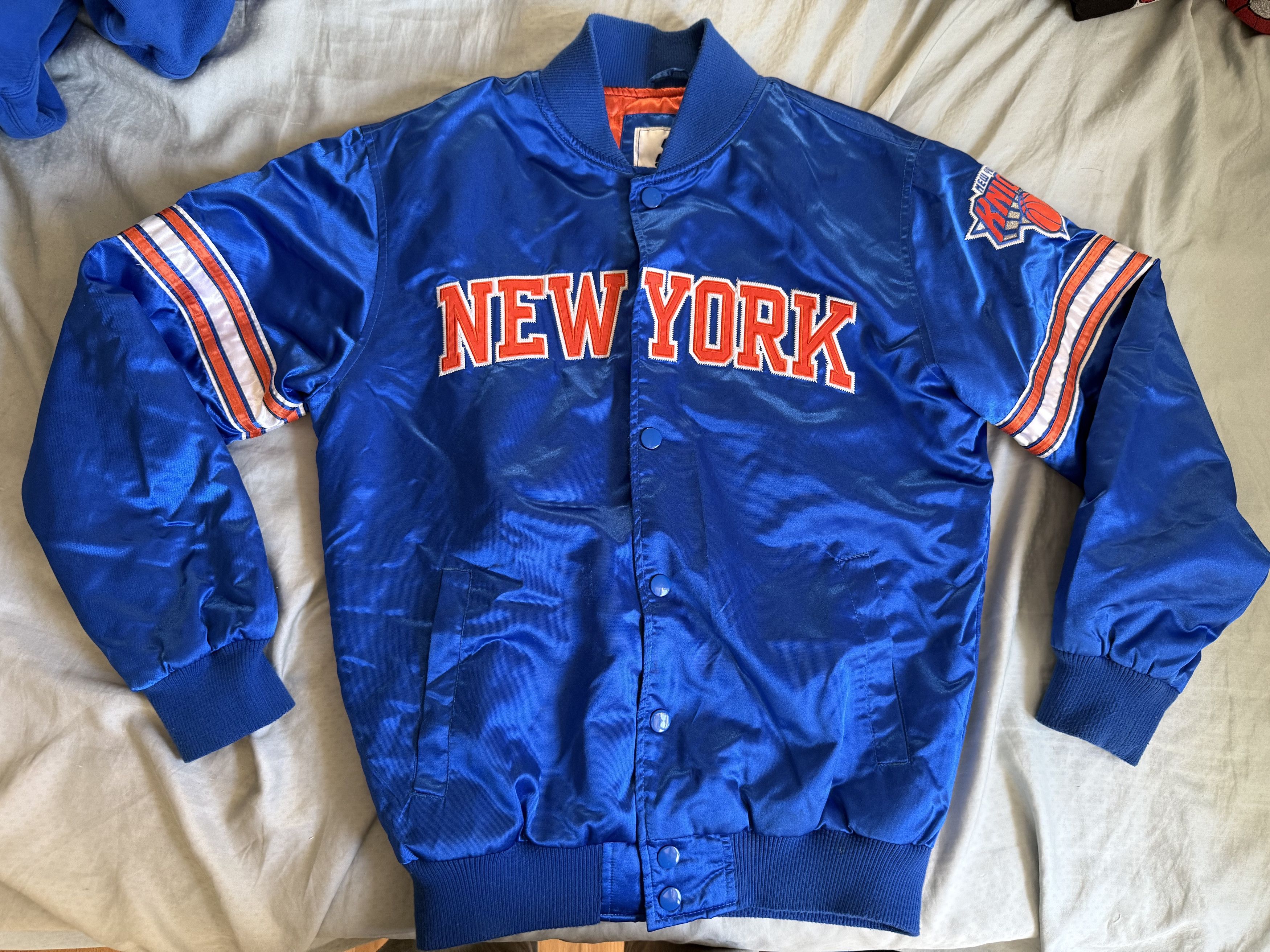 Starter Starter New York Knicks Satin Bomber Jacket Medium Size US M / EU 48-50 / 2 - 1 Thumbnail