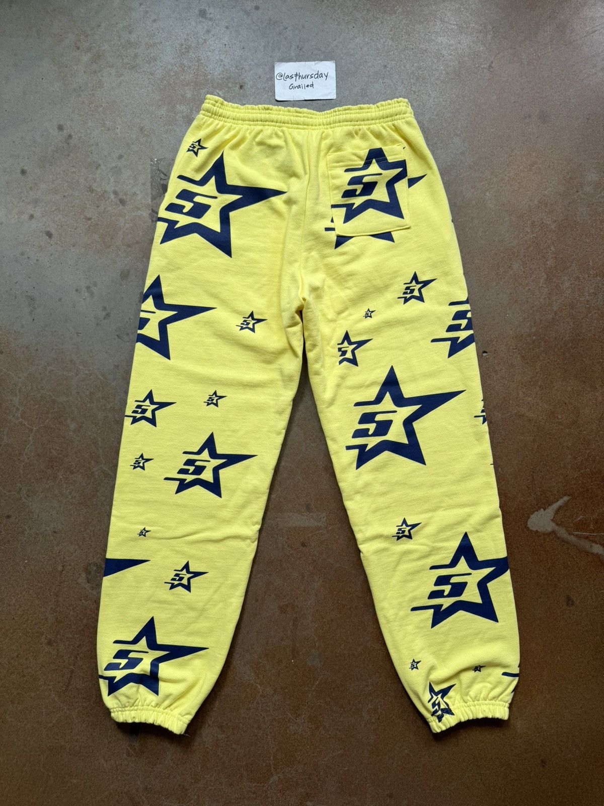 Young Thug Sp5der 5STAR Sweatpants Yellow Medium | Grailed