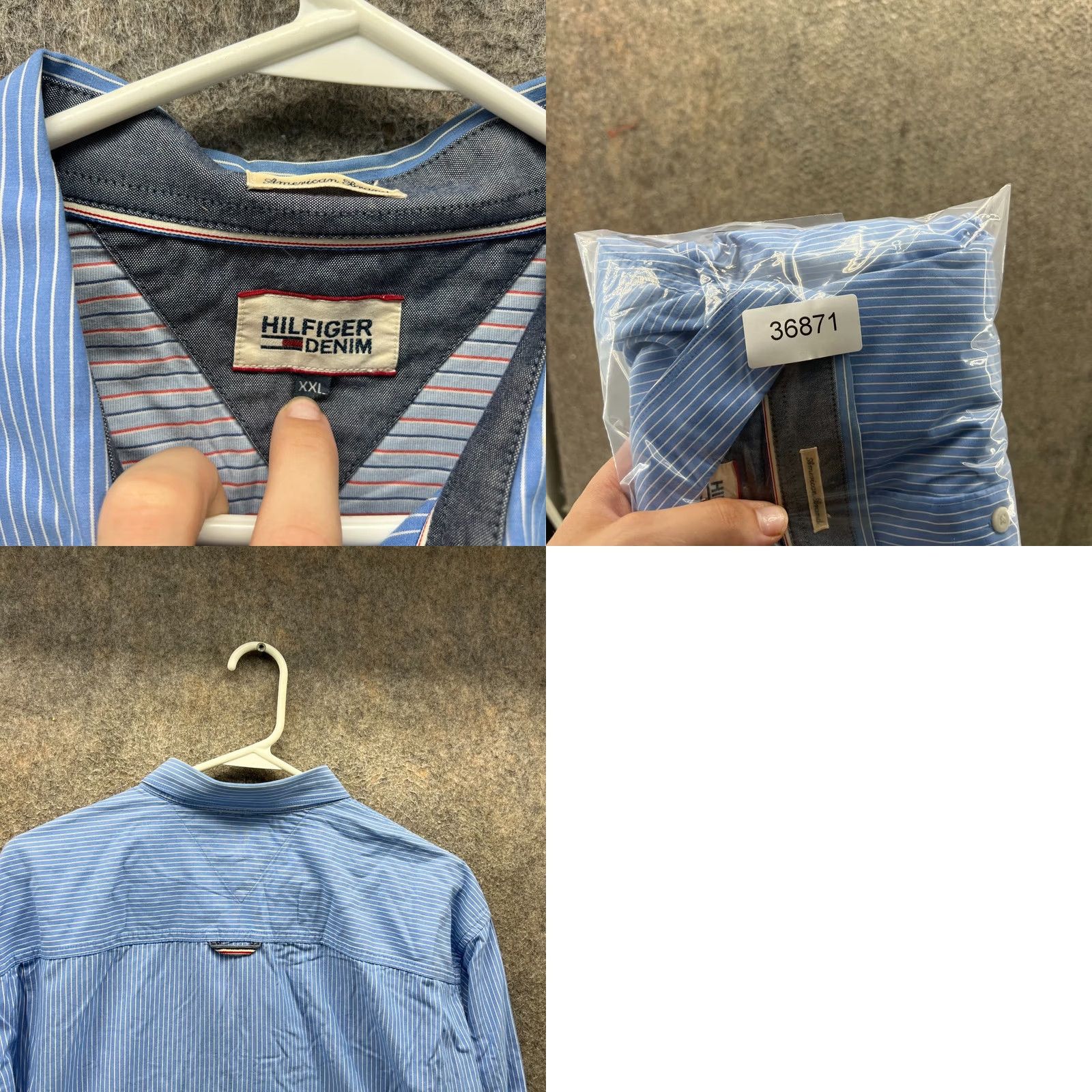 Tommy Hilfiger Tommy Hilfiger Shirt Men XXL Blue Striped Button Front Oxford Vintage US Size US XXL / EU 58 / 5 - 8 Thumbnail