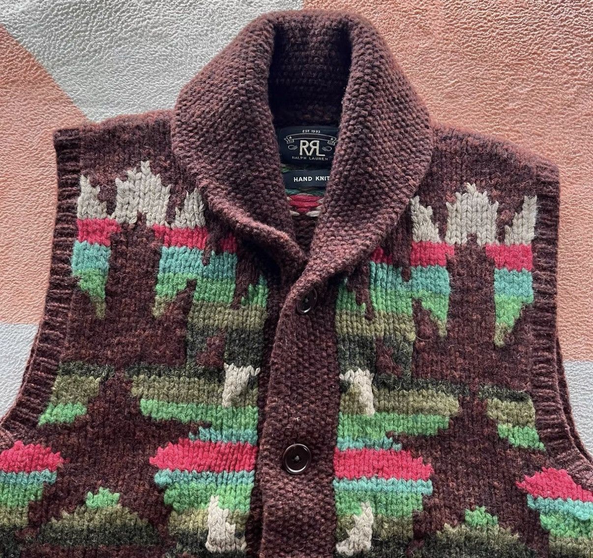 RRL Ralph Lauren RRL Ralph Lauren Double RL Southwestern Wool Knit Vest K22 Size US M / EU 48-50 / 2 - 4 Thumbnail