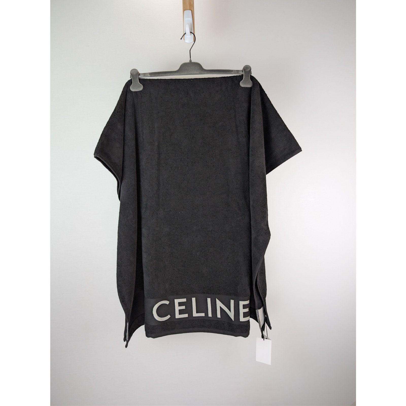Celine o1rshd1 Q:2 / cotton terry beach towel in Black Size ONE SIZE - 11 Thumbnail