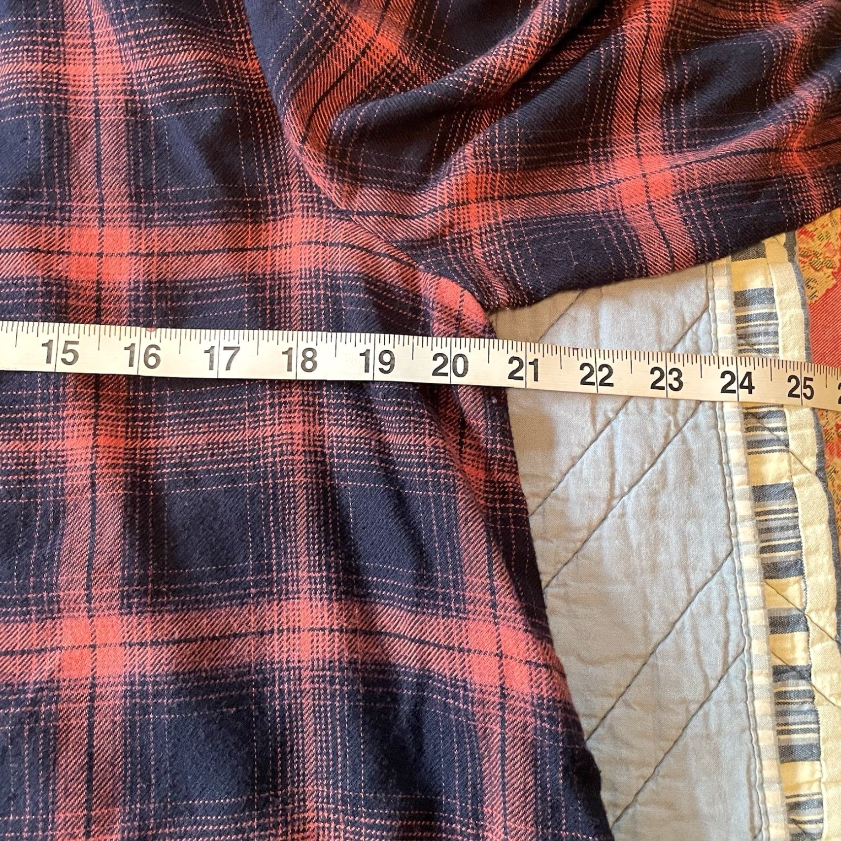 Loft LOFT Shirt Dress L Blue Soft Drop Waist Flannel Plaid Button Long Sleeve Shirt Dress, Casual, Women, Regular, Knee Length, Vintage: No Size L / US 10 / IT 46 - 5 Thumbnail