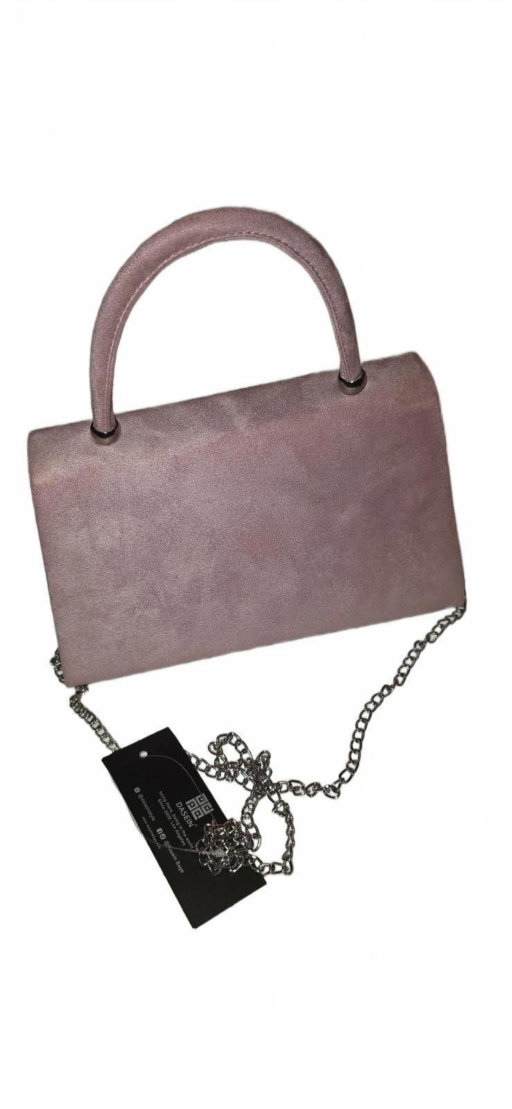 Other Dasein Pink Faux Leather Handbag with Chain Strap Size ONE SIZE - 6 Thumbnail