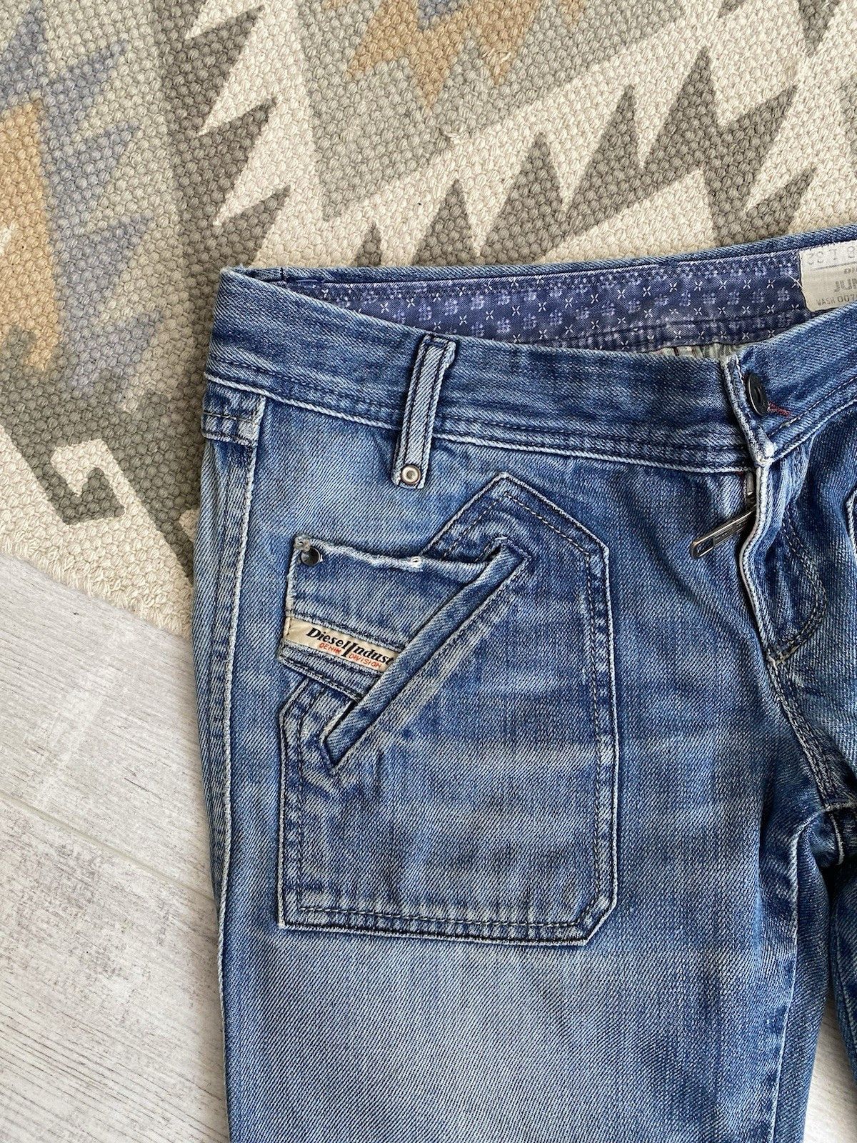 Diesel Y2k Diesel Womens Blue Low Rise Jeans Pants Size 28" / US 6 / IT 42 - 4 Thumbnail