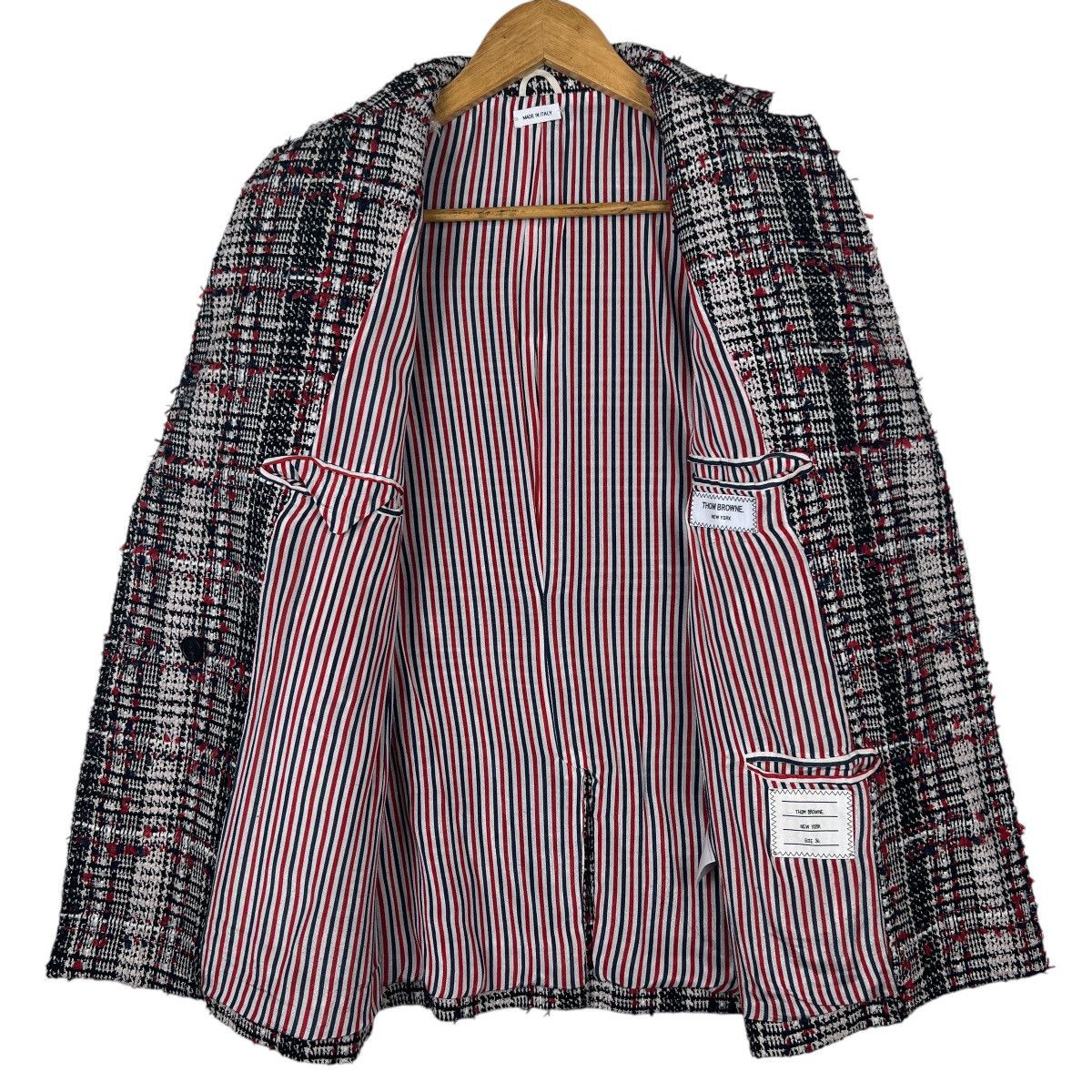 Thom Browne Thom Browne Red Prince of Wales Tweed Sack Blazer Size 36 Size US S / EU 44-46 / 1 - 17 Thumbnail