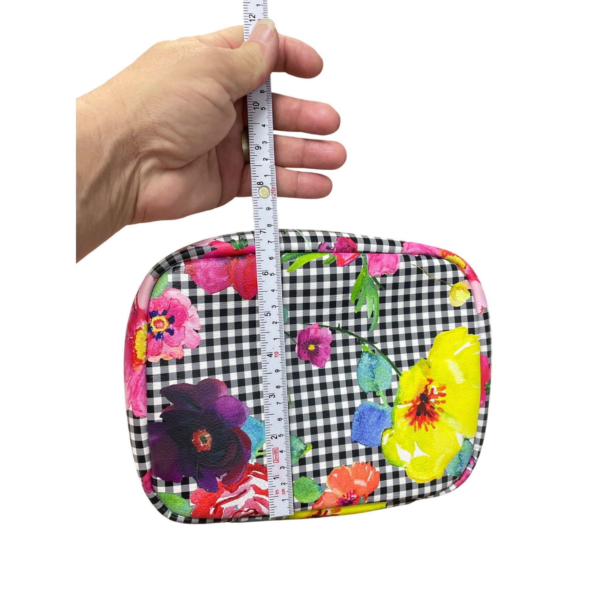 Betsey Johnson Betsey Johnson Wms floral cosmetic carrier bow Handbag SKU 9 Size ONE SIZE - 8 Thumbnail