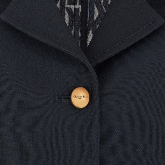 Dior o1w1db11225 451V78 Cropped Jacket in Navy Blue Size L / US 10 / IT 46 - 3 Thumbnail