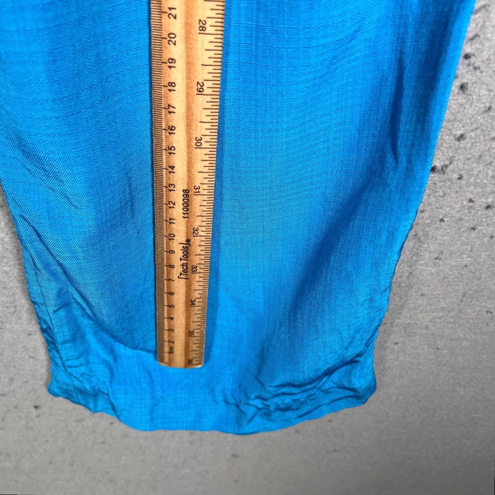 CO CO Womens 0 Blue Wide-Leg Pants 100% Viscose Dress Pants Flat Front Pockets Summer Spring Fall Womens Size 25" / US 0 / IT 36 - 7 Thumbnail