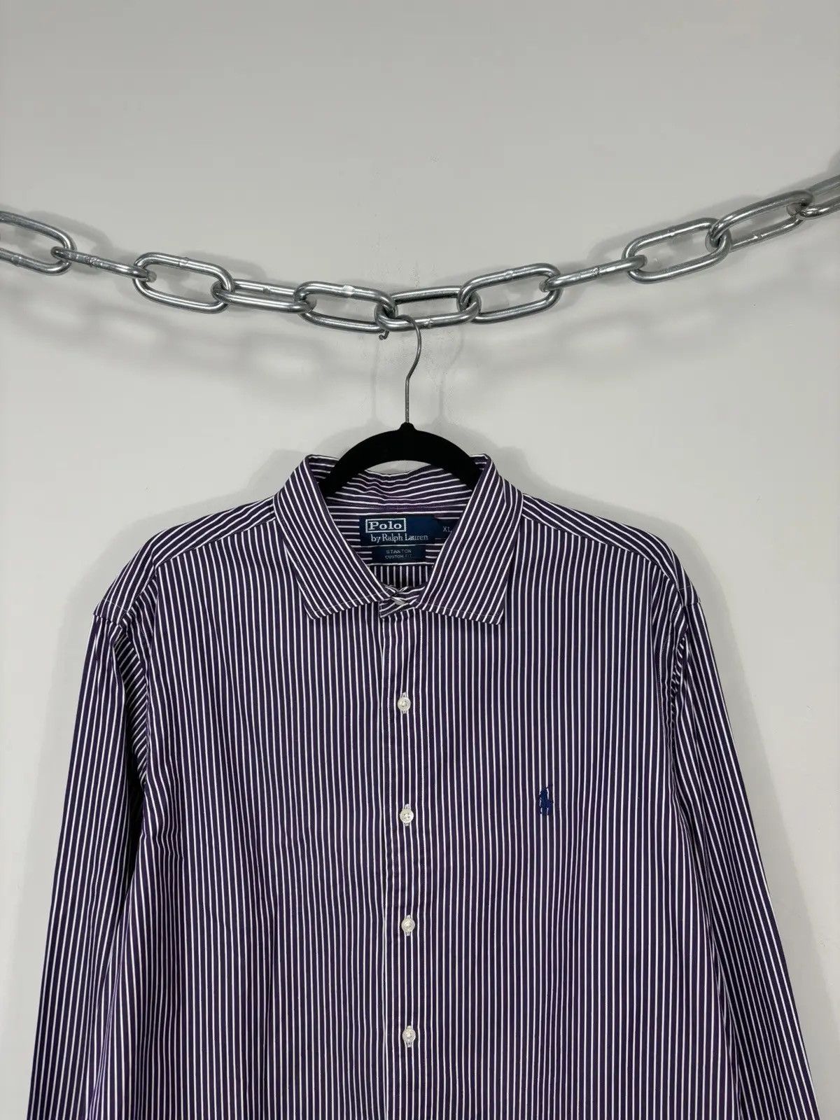 Polo Ralph Lauren × Ralph Lauren × Vintage Vintage Polo Ralph Lauren Striped Stanton Button Up Shirt Size US XL / EU 56 / 4 - 2 Thumbnail