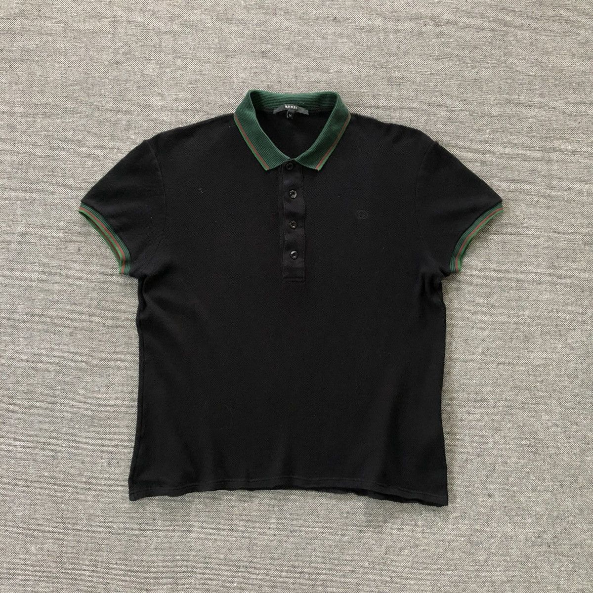 Gucci GUCCI Logo GG Embroidery Stripe Polo Shirt Size M / US 6-8 / IT 42-44 - 1 Thumbnail