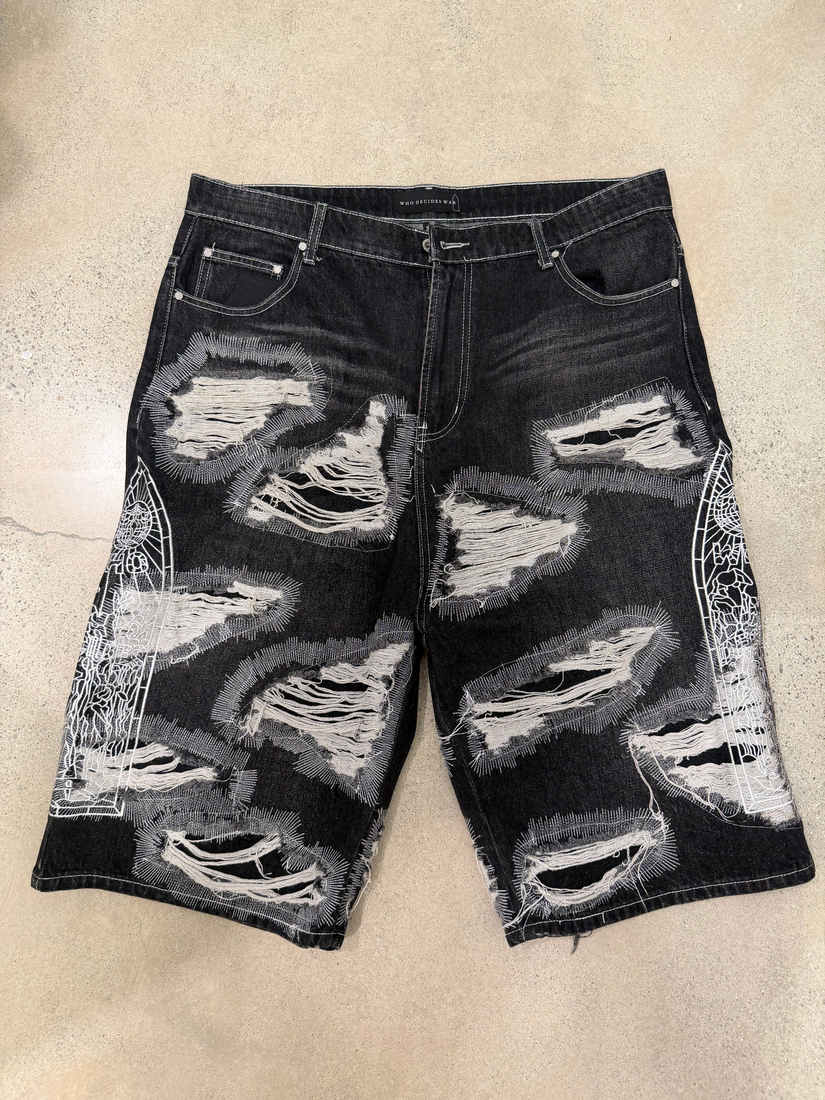 WHO DECIDES WAR デニムショートパンツ Who Decides War Denim Shorts | Grailed