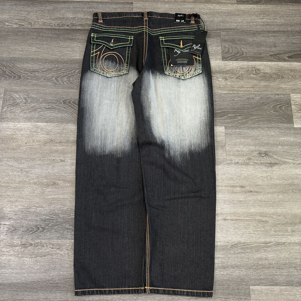 JNCO × Southpole × Vintage crazy Vintage y2k Faded black Southpole style baggy wide leg Size US 38 / EU 54 - 1 Thumbnail