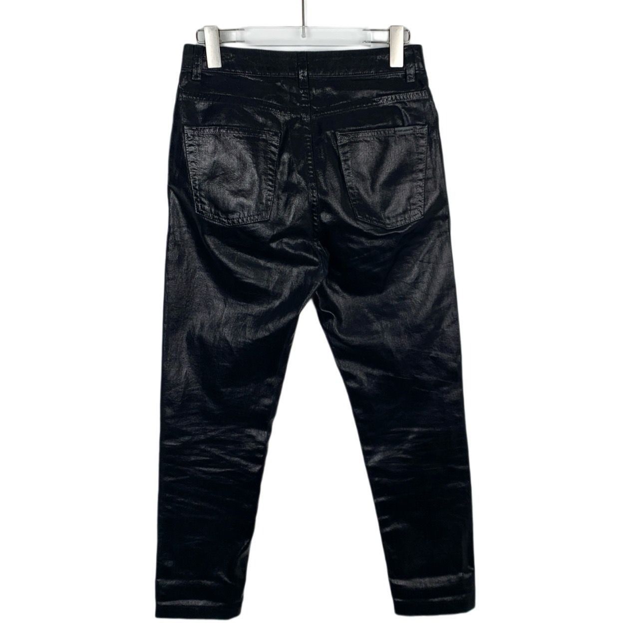 Yves Saint Laurent Saint Laurent Paris Womens Coated Black Slim-Fit Jeans Size 27" / US 4 / IT 40 - 2 Thumbnail
