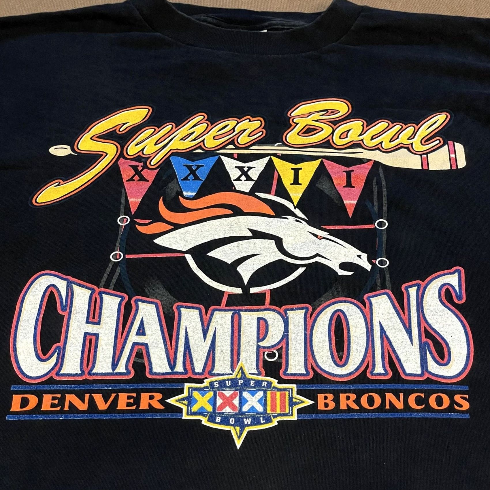 Logo Athletic VINTAGE Denver Broncos Shirt Mens Large Black Logo Athletic Super Bowl Champions 90s Size US L / EU 52-54 / 3 - 3 Thumbnail